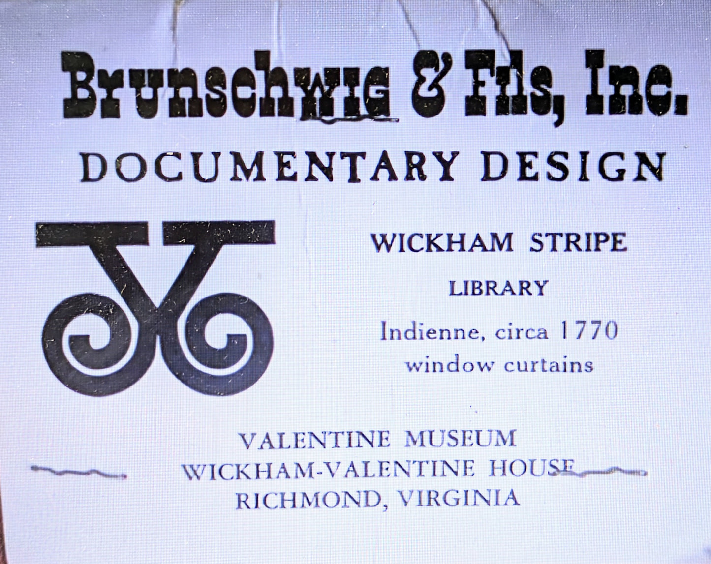 Rare, Brunschwig & Fils Wickham Stripe - 5.4 metre Remnant