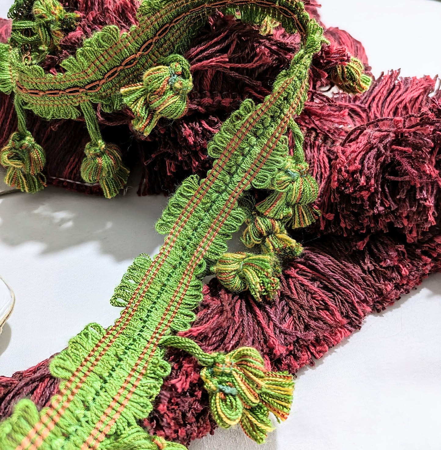 Discontinued Green, Onion Head, Tassel Trim - REDUCED