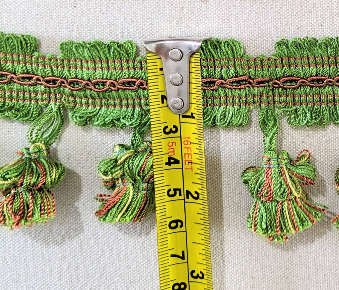 Discontinued Green, Onion Head, Tassel Trim - REDUCED