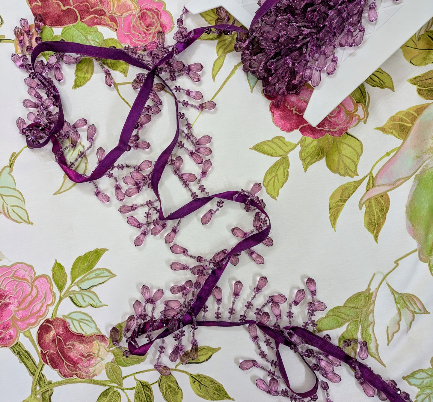 Purple Beaded Fringe - REDUCED