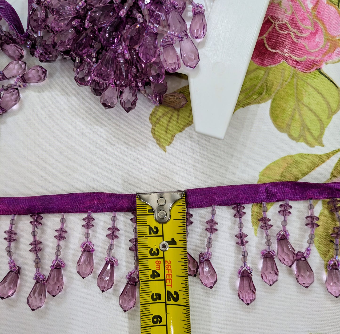 Purple Beaded Fringe - REDUCED