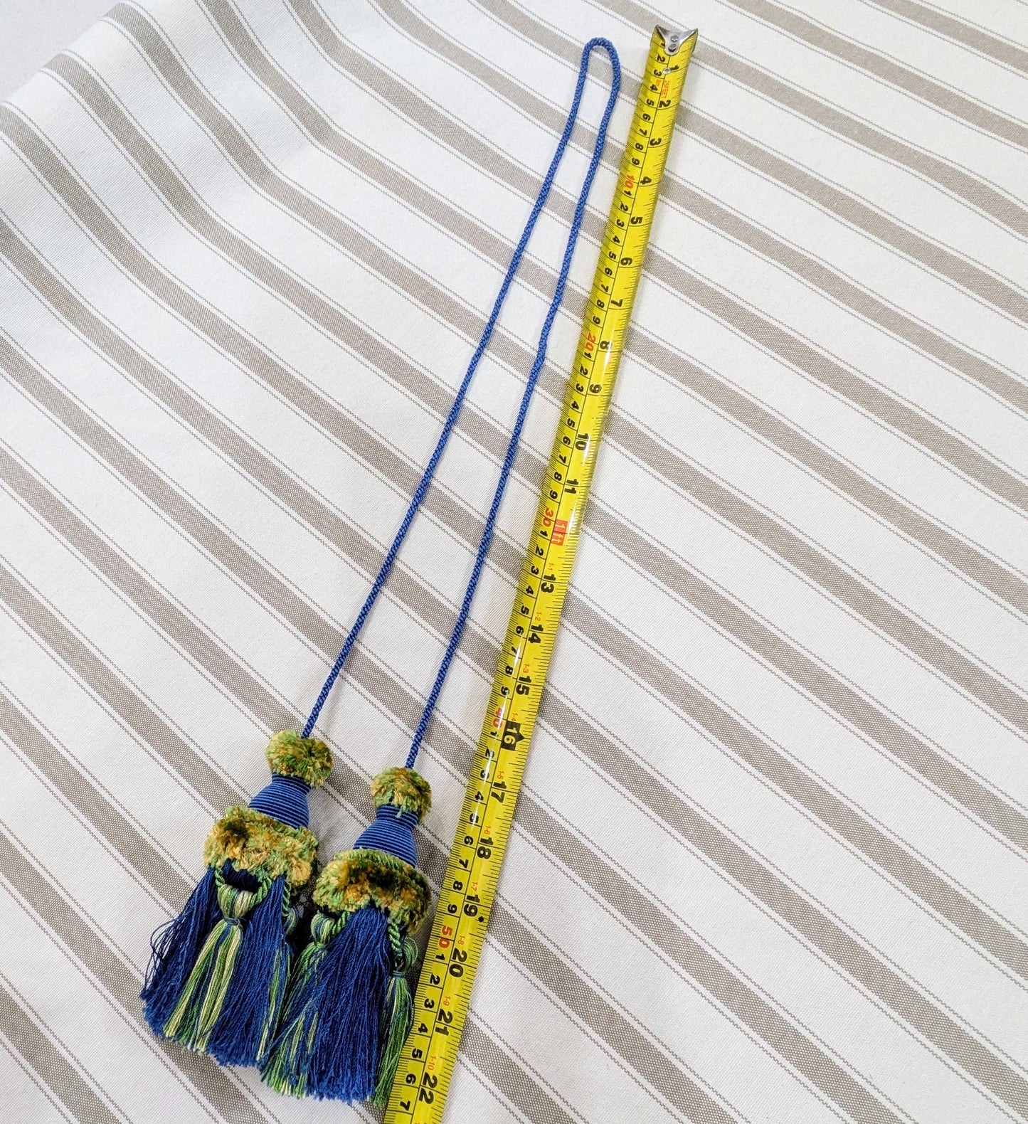Blue, Gold & Lime Colour Chair Tassels, Tiebacks, Key Tassels, Cushion Tassels