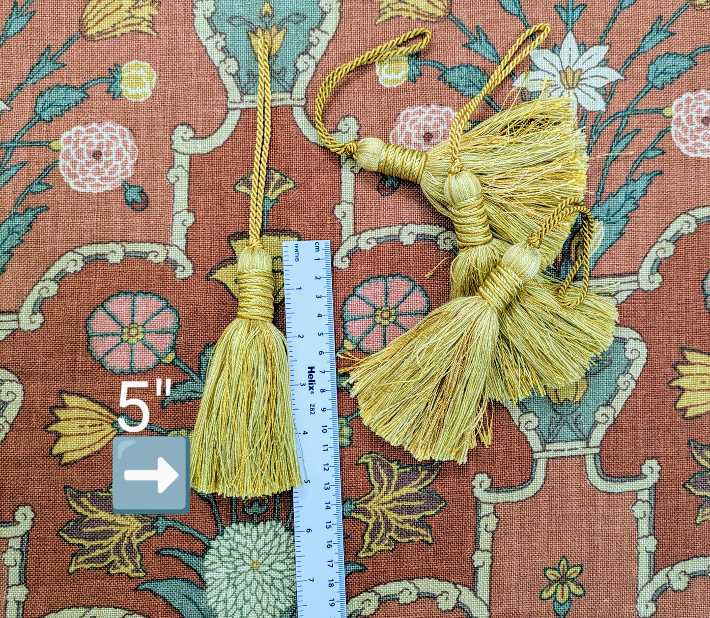 Gold Bound neck Tassels / Gold Multi colour Tassels