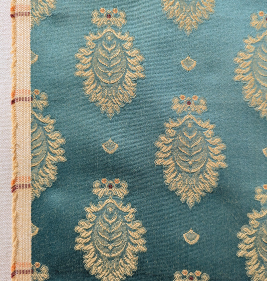 Green Damask upholstery fabric