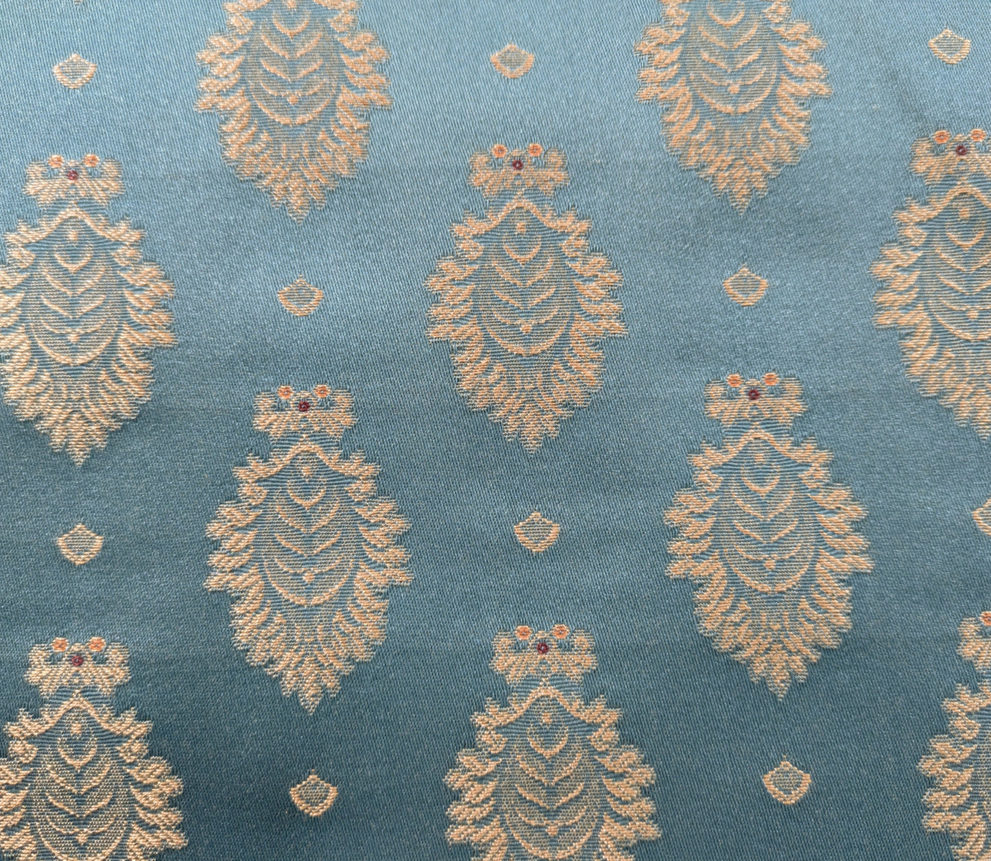 Green Damask upholstery fabric