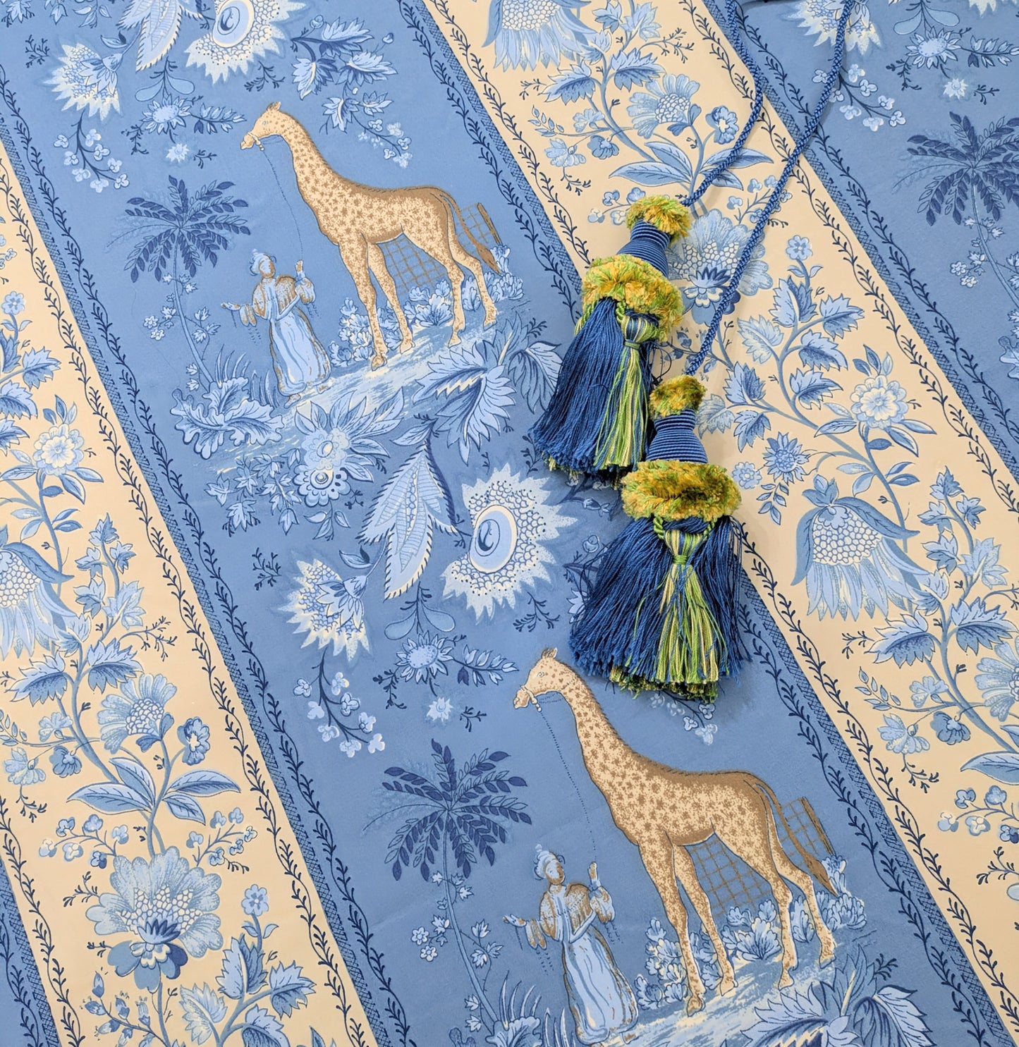 Blue, Gold & Lime Colour Chair Tassels, Tiebacks, Key Tassels, Cushion Tassels