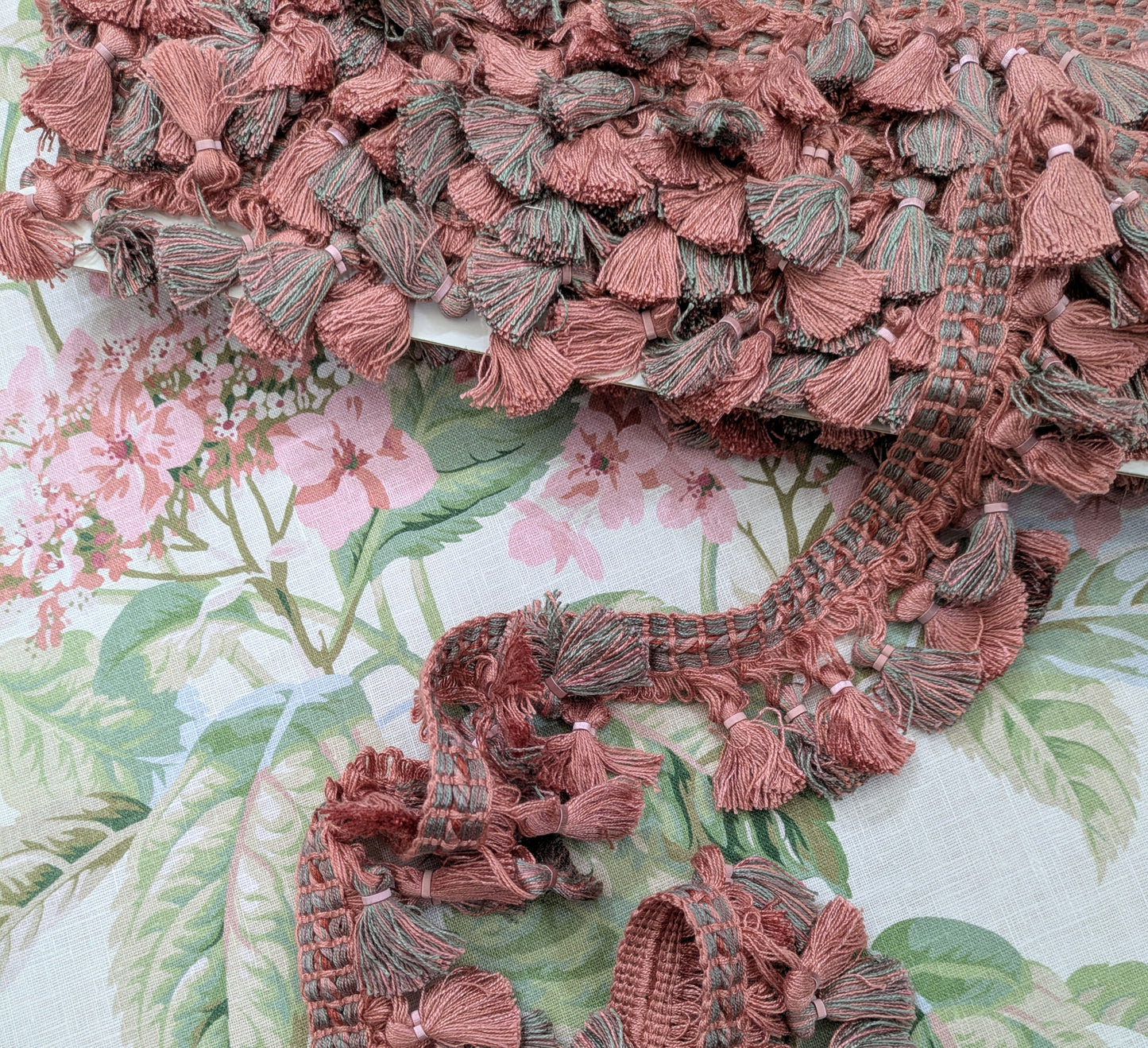 Pink & Blue Tassel Fringe