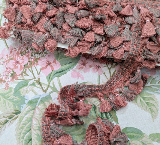 Pink & Blue Tassel Fringe