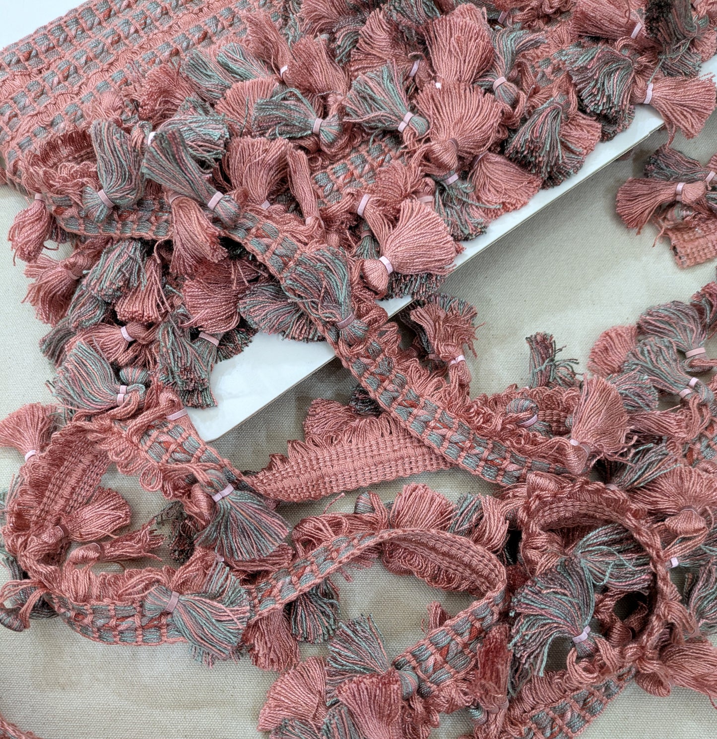 Pink & Blue Tassel Fringe