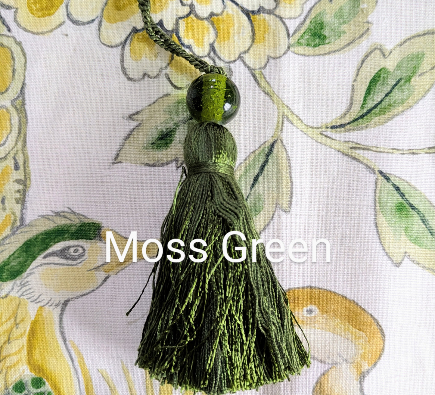 Green & Gold Beaded Cushion Tassels, Key Tassels, Decorative Tassels