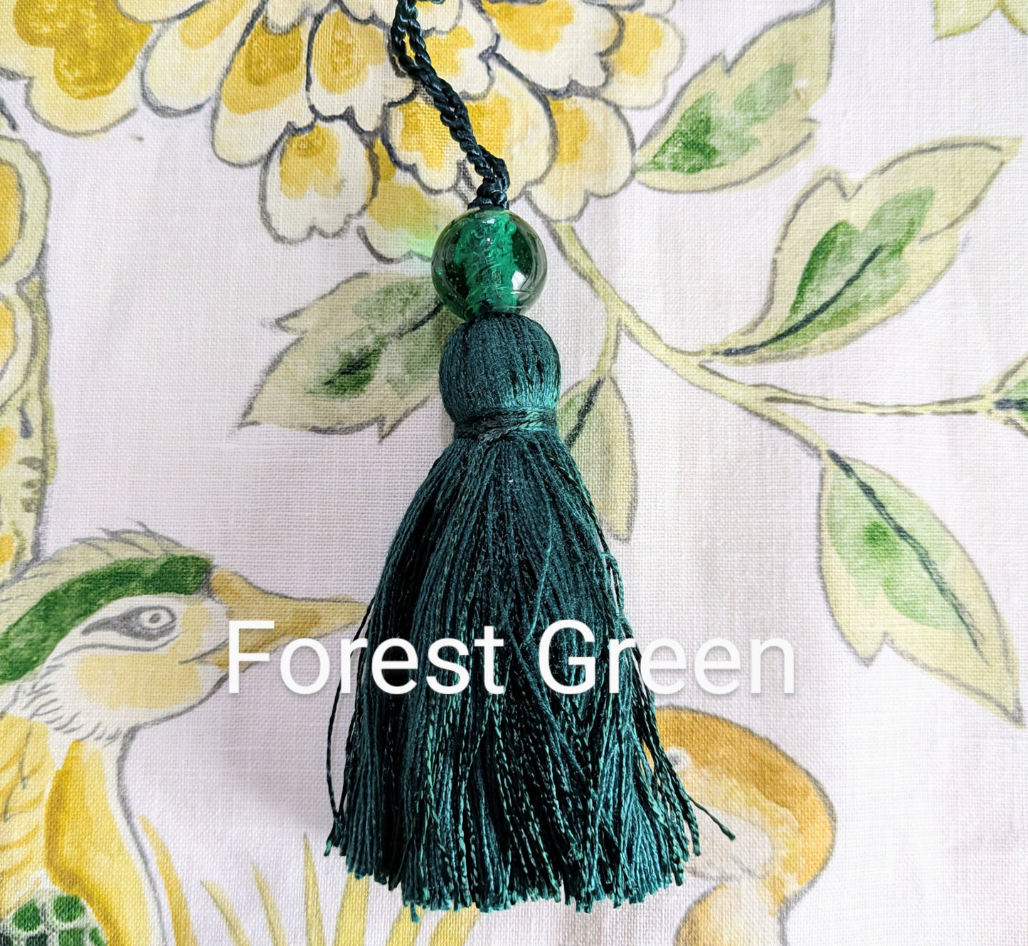 Green & Gold Beaded Cushion Tassels, Key Tassels, Decorative Tassels