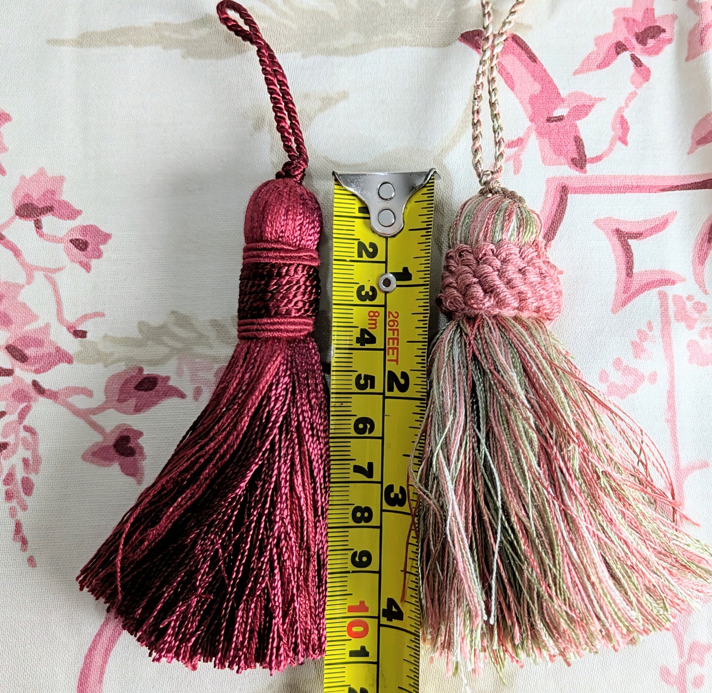 Pink & Plum Cushion Tassels, Key Tassels, Decorative Tassels