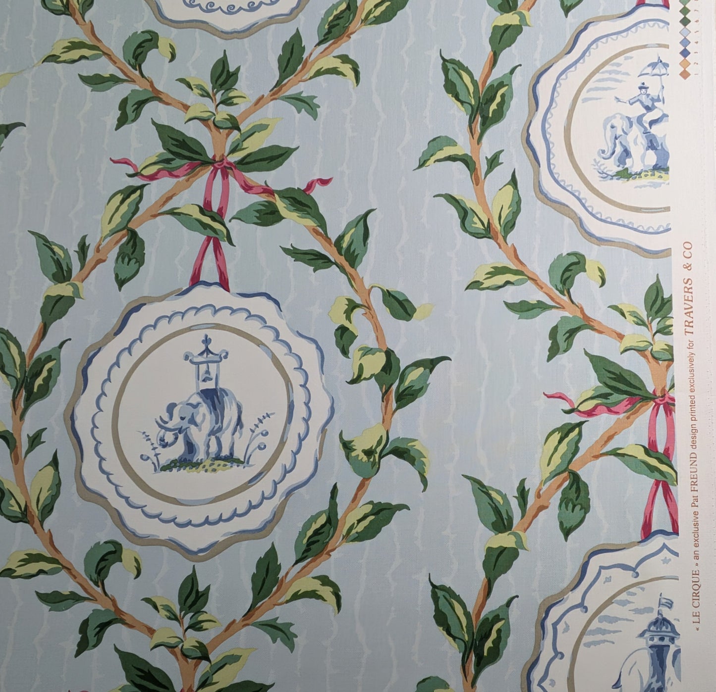 Rare 'Le Cirque' Travers fabric designed by Pat Freund