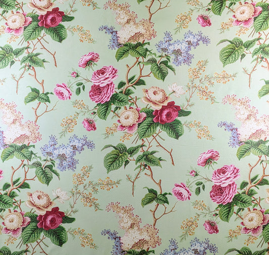 Vintage Glazed Chintz 'Rosemoore' by Design Edition Ltd from 1997 - REDUCED