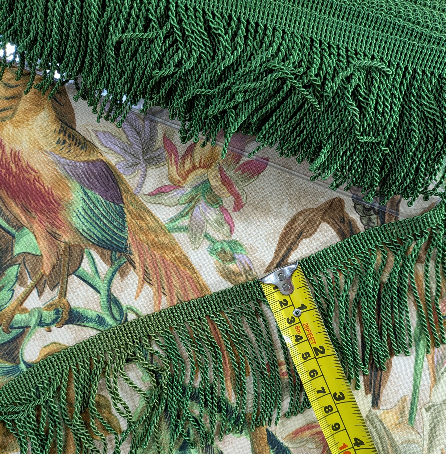 Green bullion fringe trim