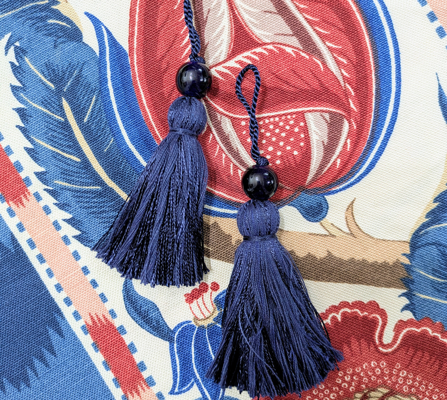 Navy Beaded Tassels / Key Tassels / Cushion Tassels
