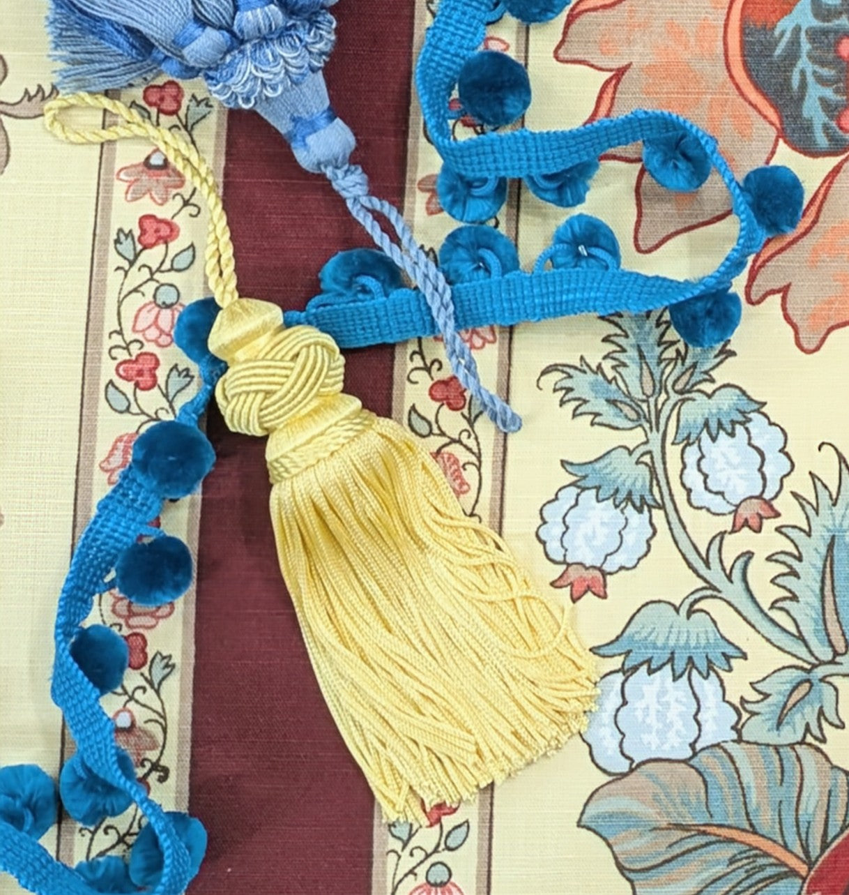 Yellow Turks Head Tassel / Key Tassel / Pull Cord / Cushion Tassel - REDUCED