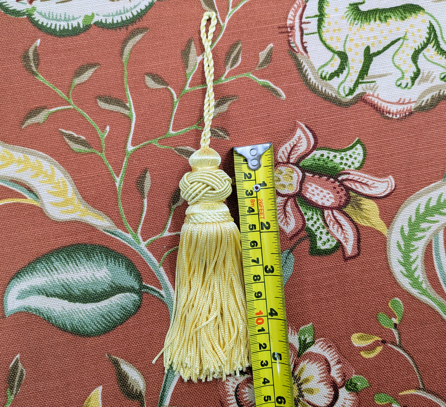 Yellow Turks Head Tassel / Key Tassel / Pull Cord / Cushion Tassel - REDUCED