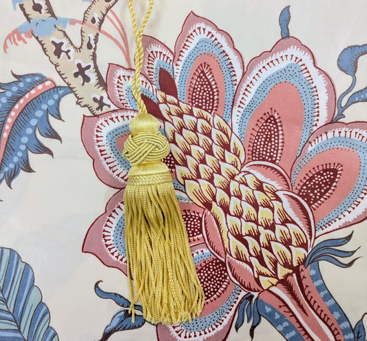 Yellow Turks Head Tassel / Key Tassel / Pull Cord / Cushion Tassel - REDUCED