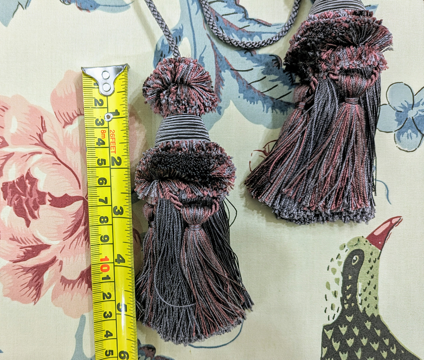 Burgundy & Mauve Colour Chair Tassels / Key Tassels / Cushion Tassels