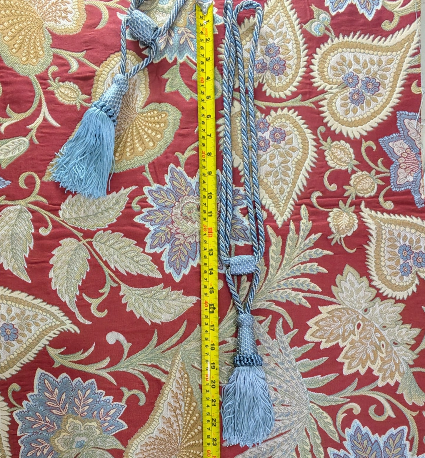 Powder Blue Tiebacks with Cream details