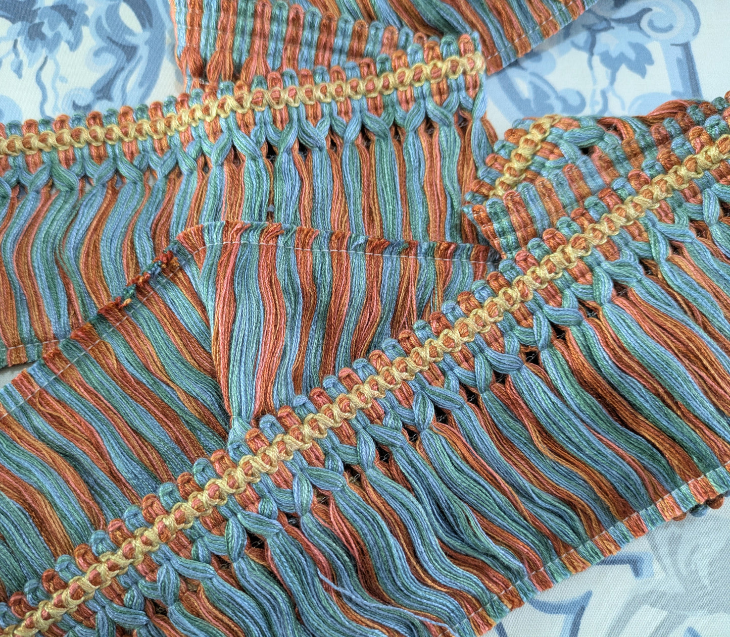 Blue & Copper Colour Trimming with Yellow details