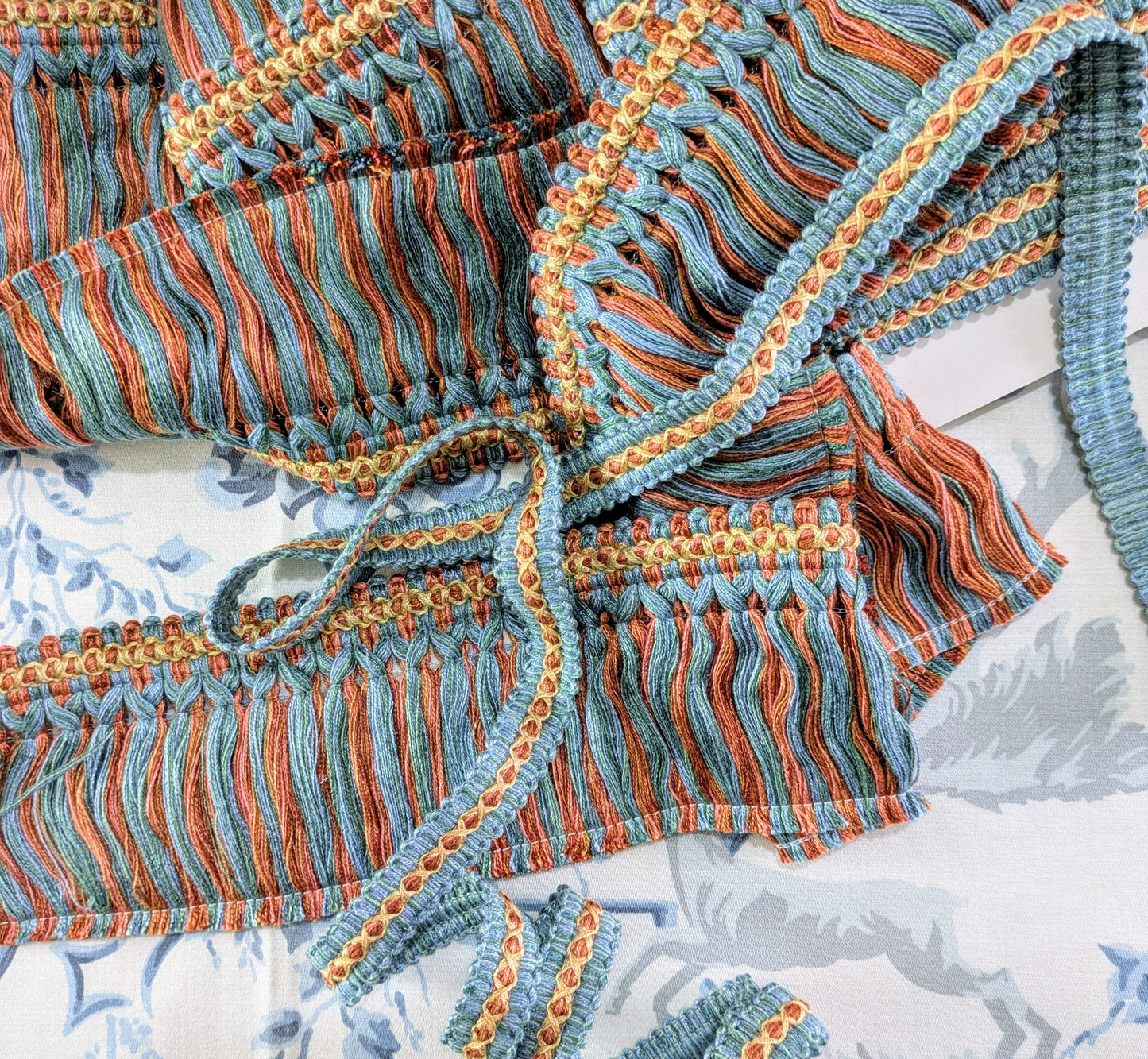 Blue & Copper Colour Trimming with Yellow details