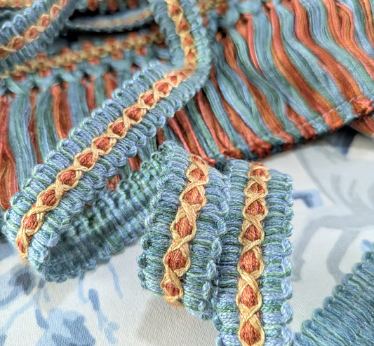 Blue & Copper Colour Trimming with Yellow details