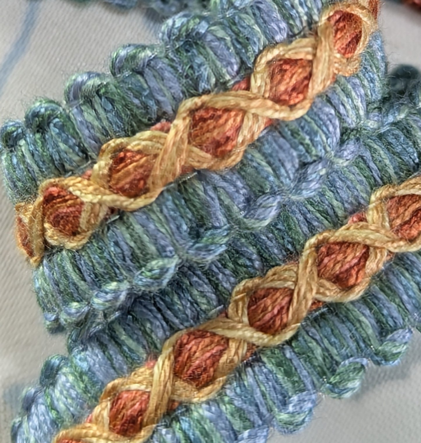 Blue & Copper Colour Trimming with Yellow details