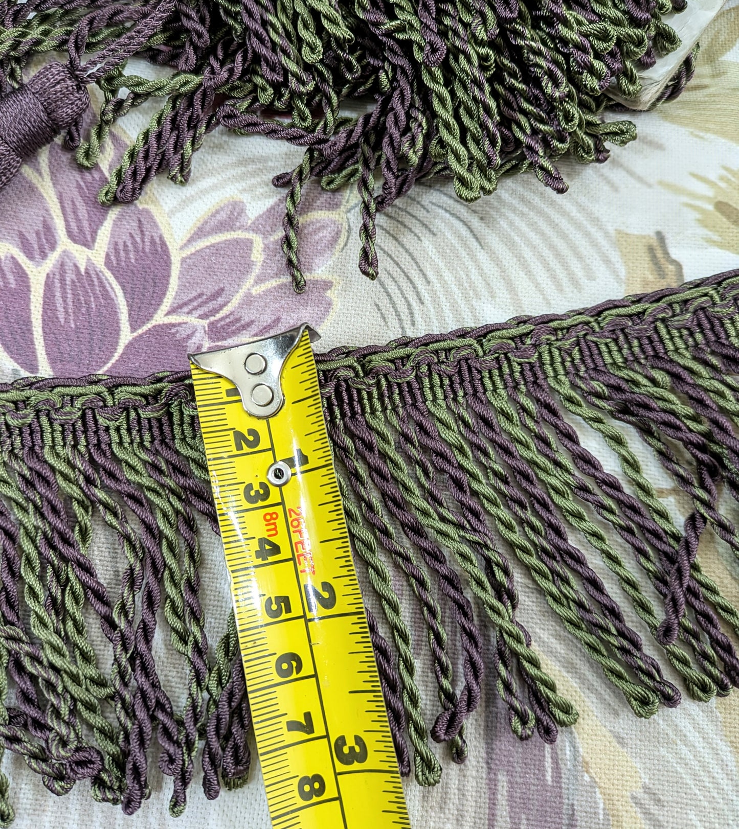 Mulberry & Green Tassel Fringe
