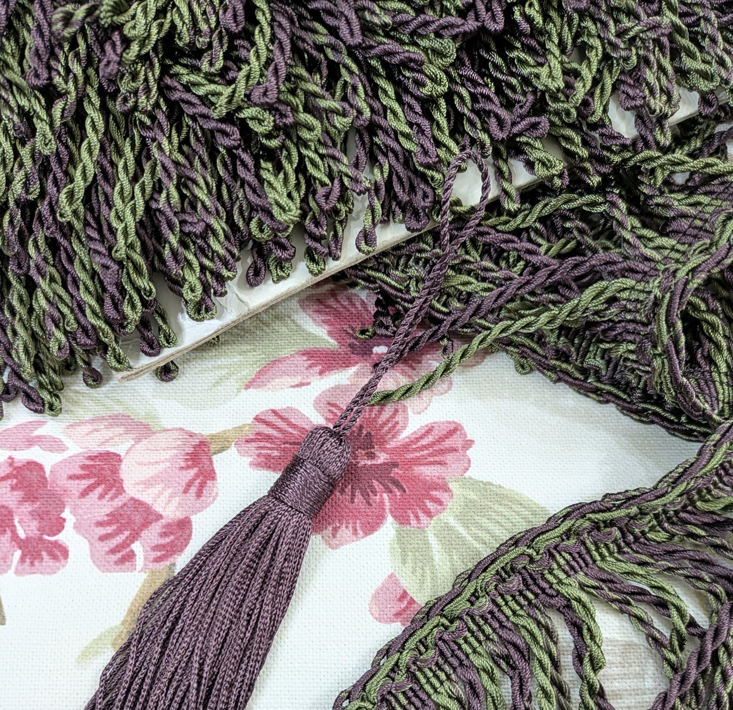Mulberry & Green Tassel Fringe