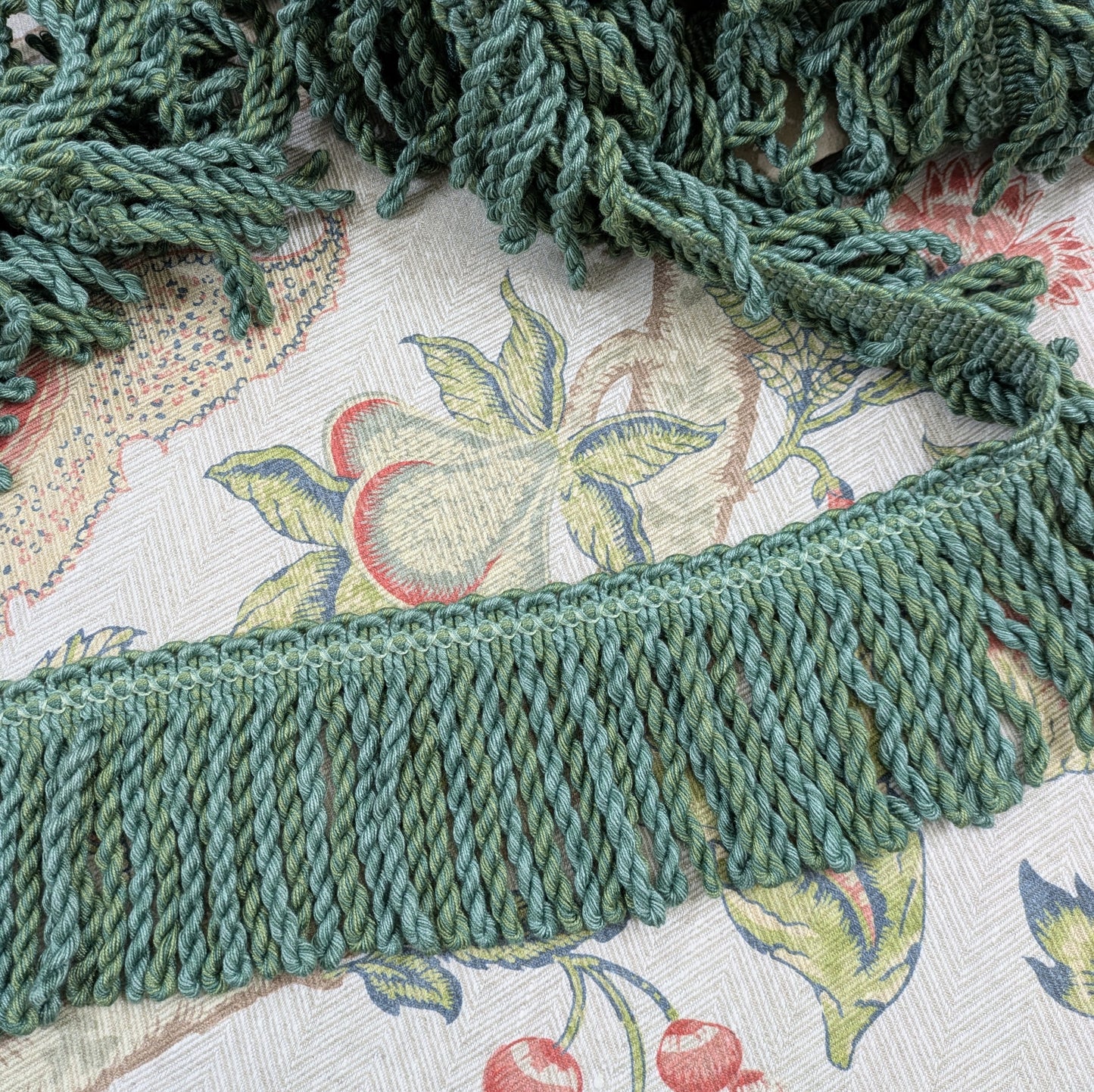 Teal & Green Bullion Fringe Trim