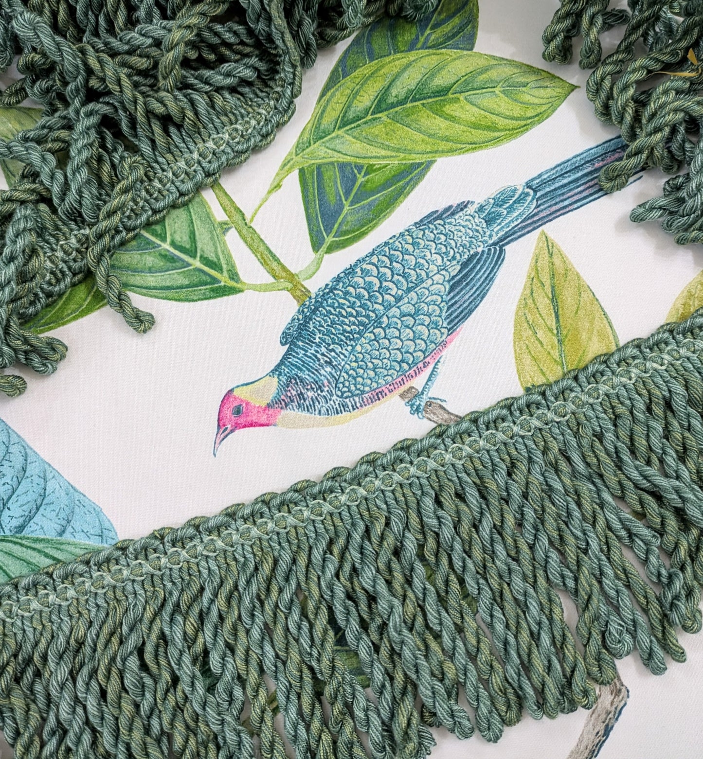 Teal & Green Bullion Fringe Trim