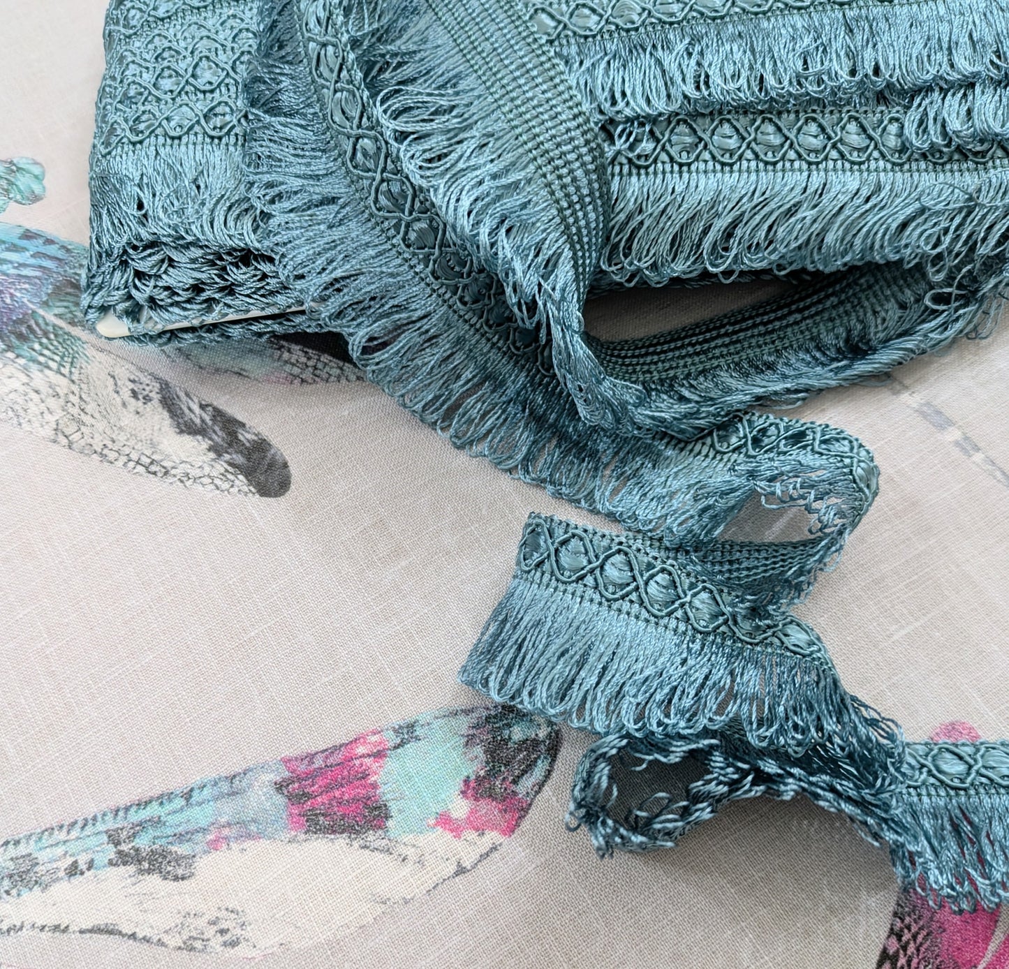 Blue Fringe Trimming