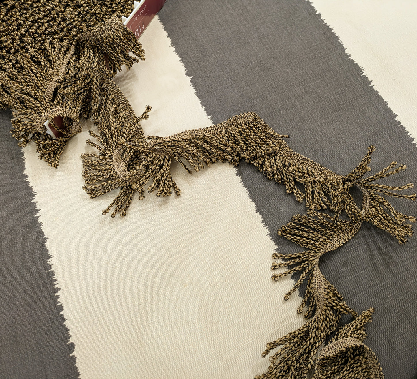 Zoffany Brown & Cream Stripe 'Linden' by Celia Birtwell - REDUCED