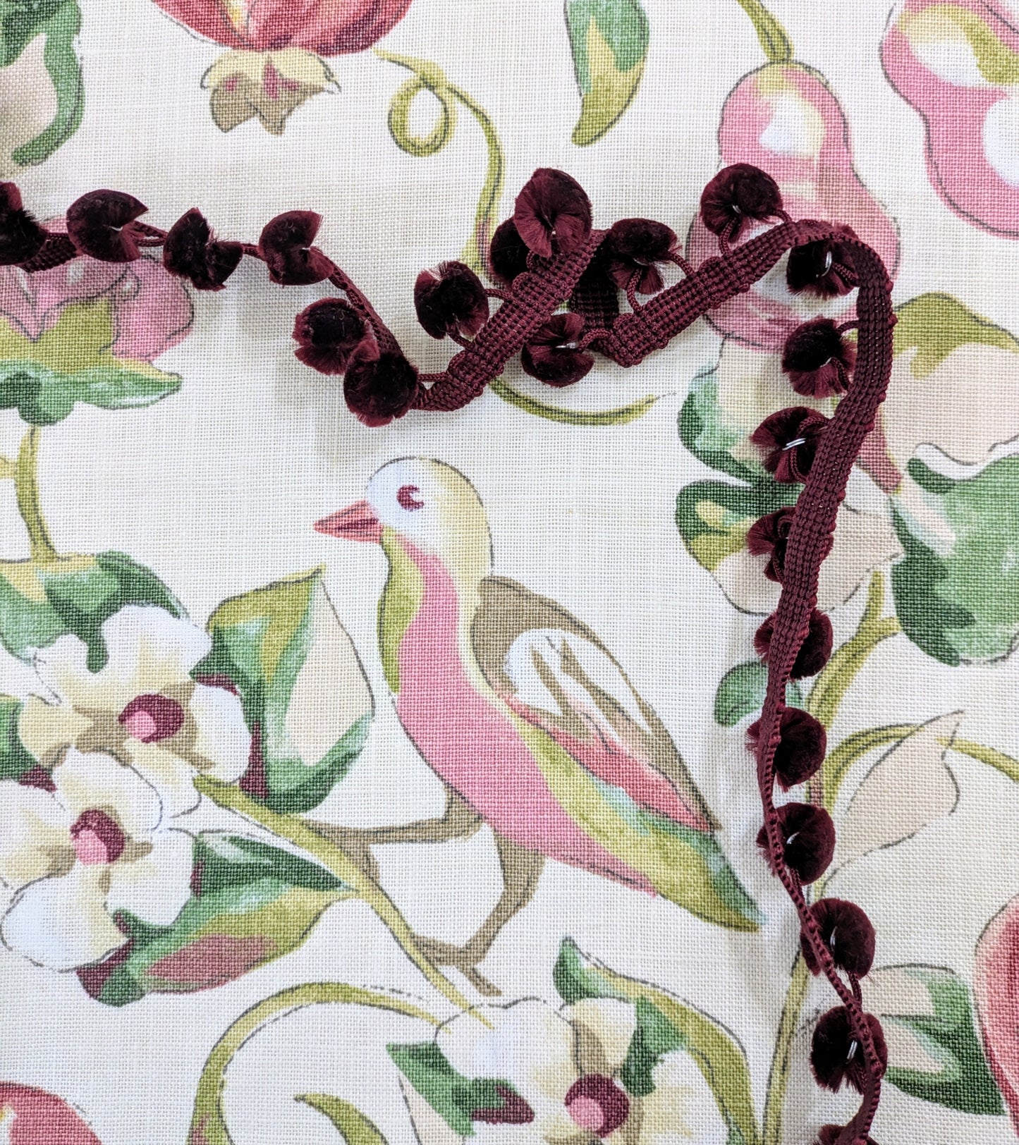 Pom Pom Trimming - Wine Colour Pom Pom