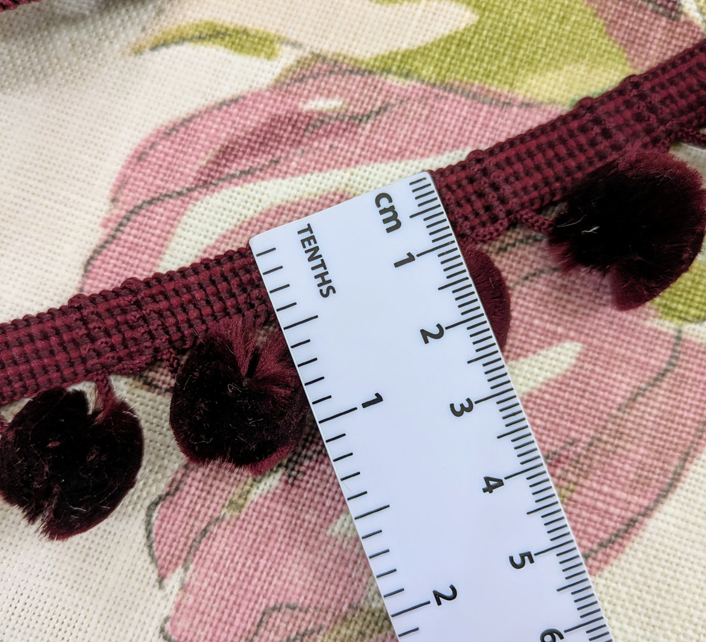 Pom Pom Trimming - Wine Colour Pom Pom