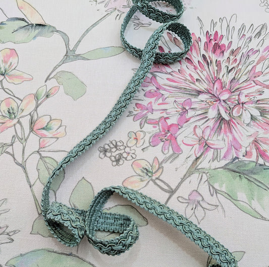 Teal Scroll Braid /Trimming / Cushion Trim / Upholstery Trim