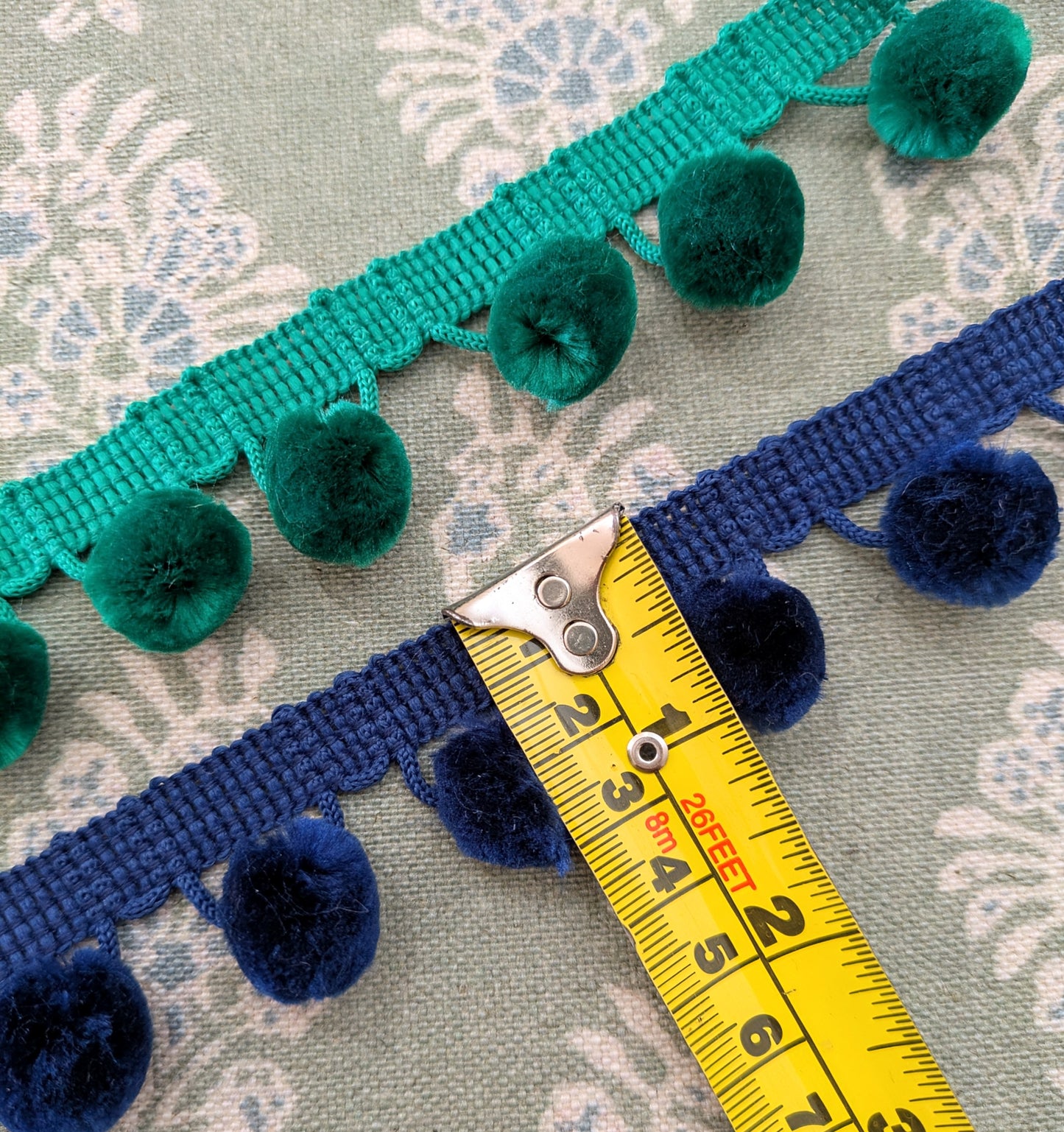 Pom Pom Trimming / Green Pom Pom / Navy Blue Pom Pom Trim