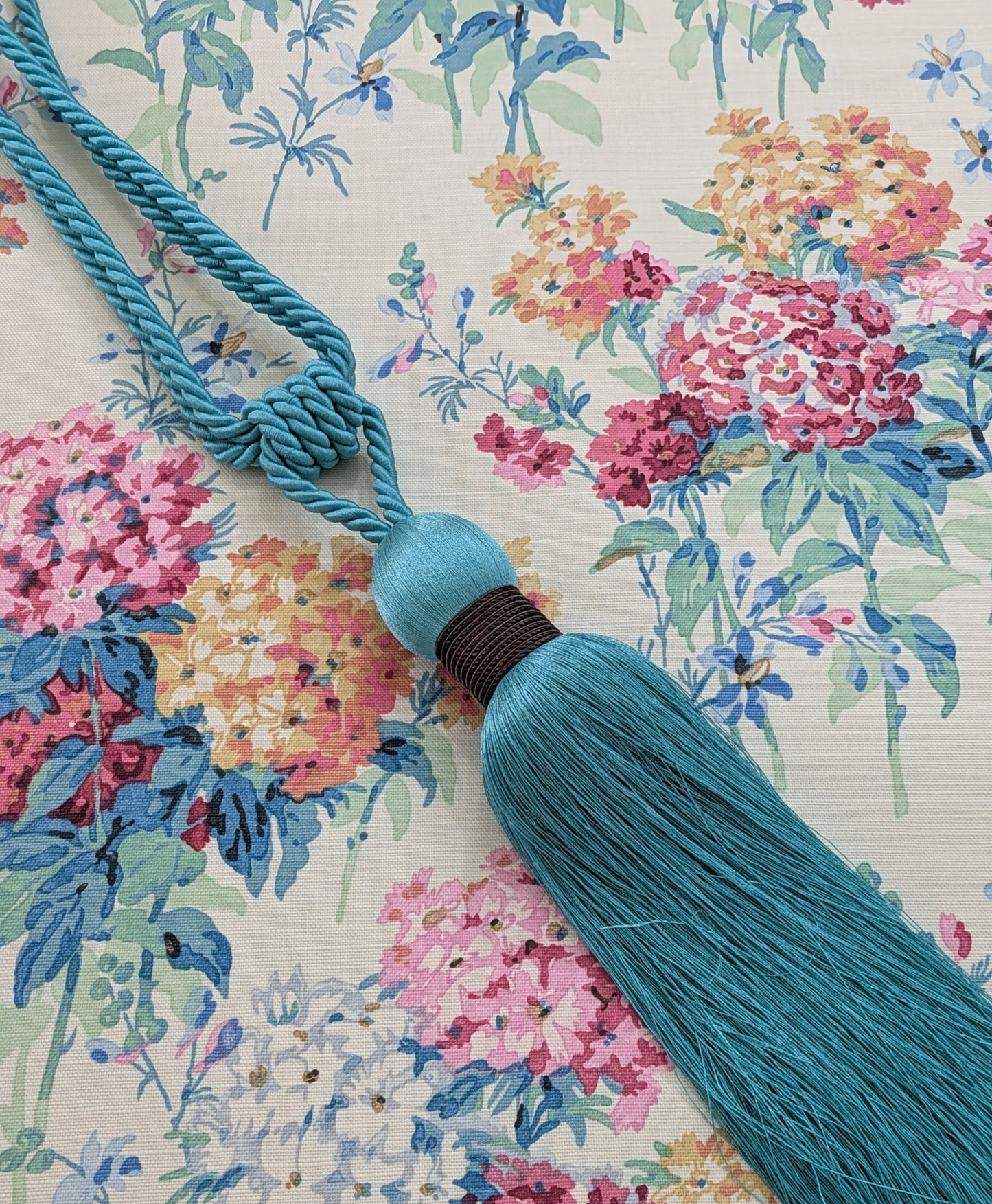 Teal  Curtain Tieback
