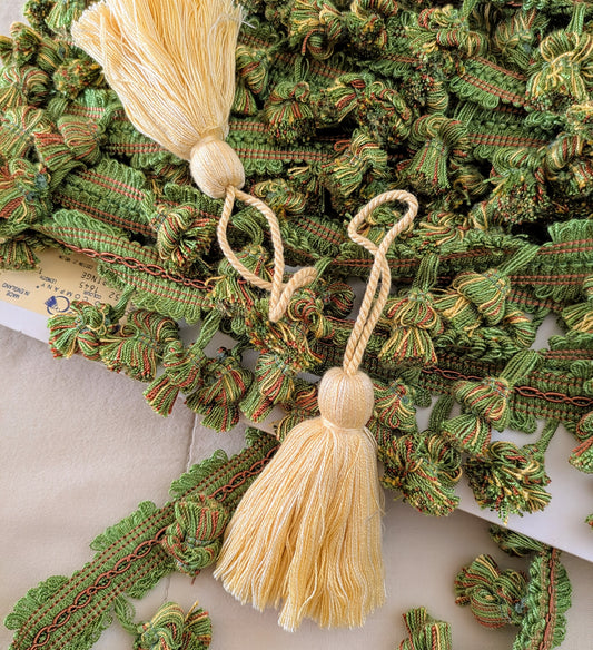 Pale Yellow Tassels / Key Tassels / Cushion Tassels - REDUCED