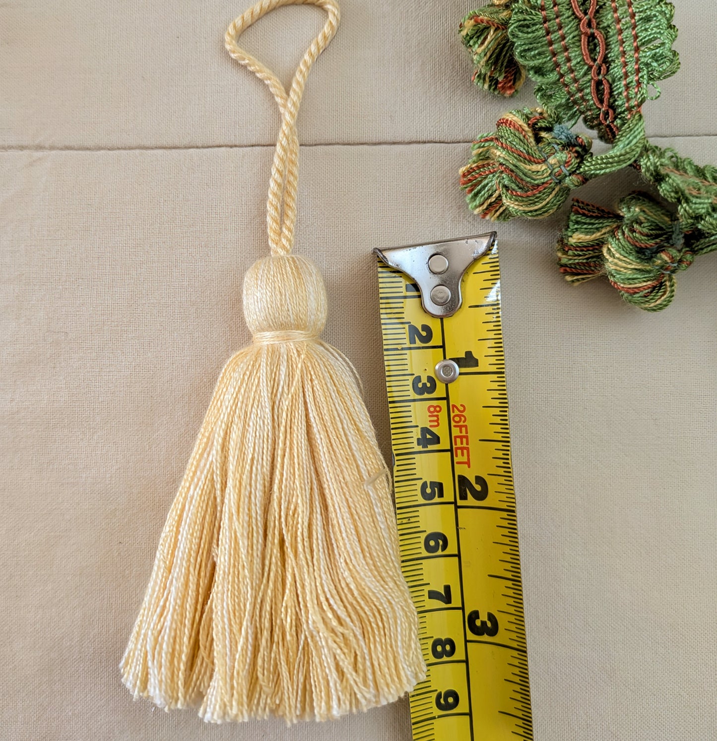 Pale Yellow Tassels / Key Tassels / Cushion Tassels - REDUCED