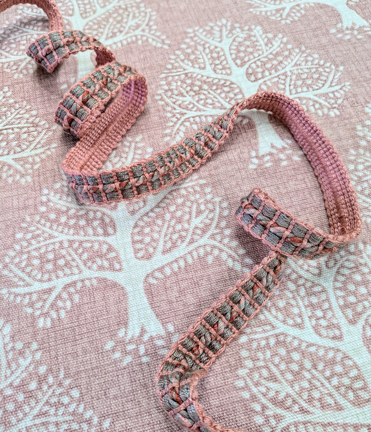 Pink & Blue Trimming / Braid 3m remnant