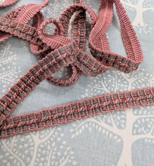 Pink & Blue Trimming / Braid 3m remnant
