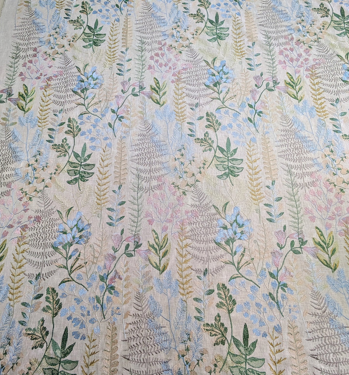 Embroidered Floral Fabric