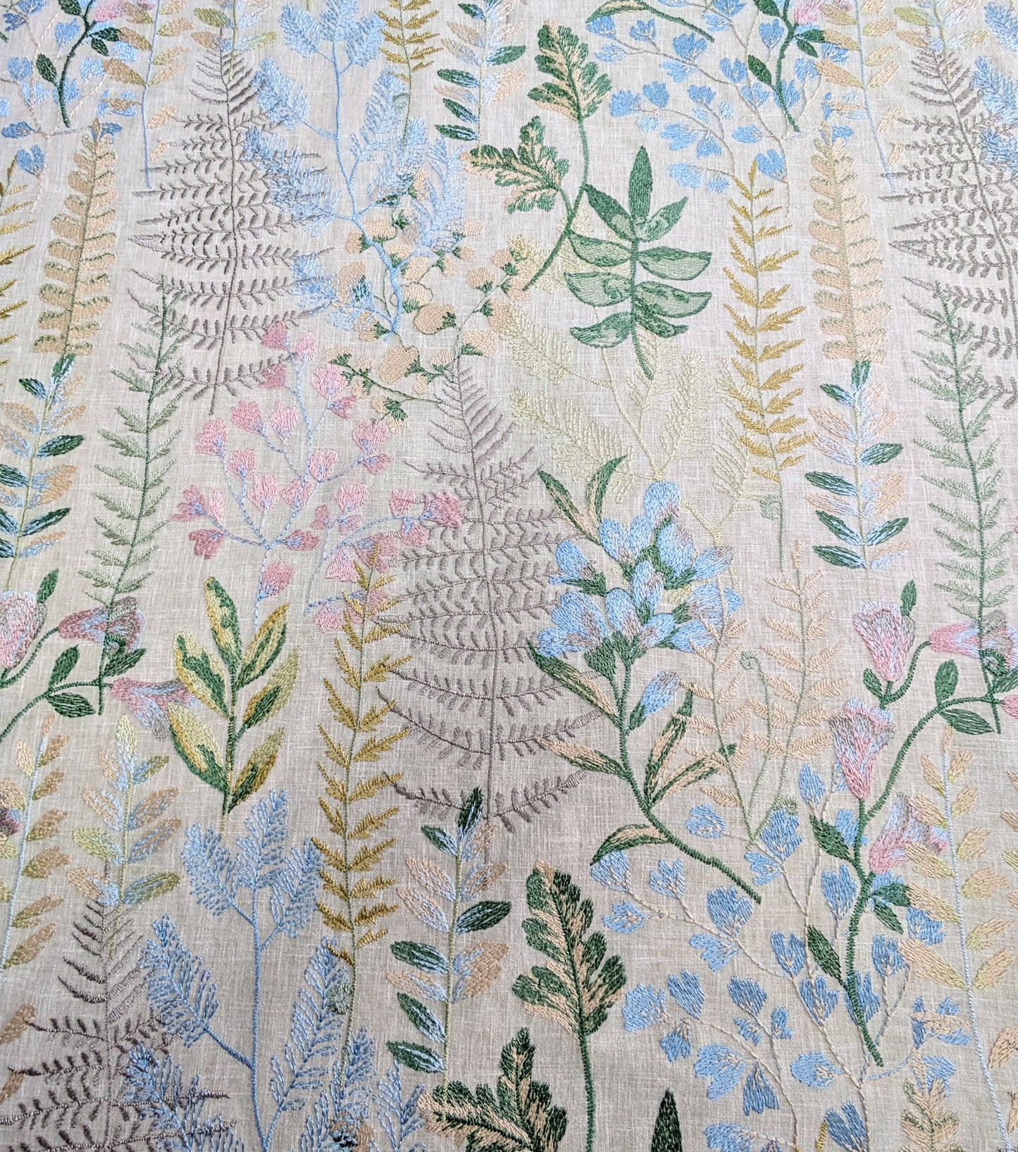 Embroidered Floral Fabric