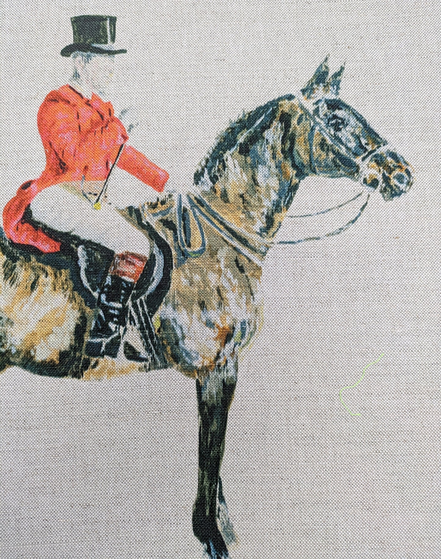 Huntsman / Horse & Rider Cushion Cover Panels for DIY Sewing Project - 2 panels