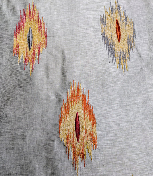 Jane Churchill  'Asmara' Ikat Design Embroidered Fabric - 1.8m Remnant- REDUCED