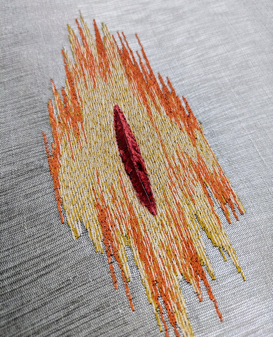 Jane Churchill  'Asmara' Ikat Design Embroidered Fabric - 1.5m Remnant - REDUCED