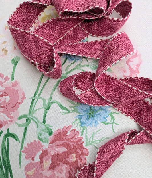 Pink Chevron Trimming / Braid for Cushions & Soft Furnishings
